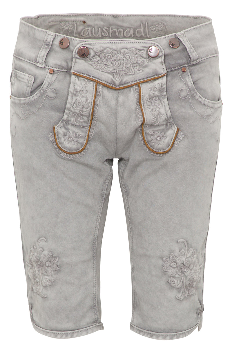 OVIDA BERMUDA Damen Trachten-Hose Rückenansicht – Hangowear Vegane Bermuda Lederhose