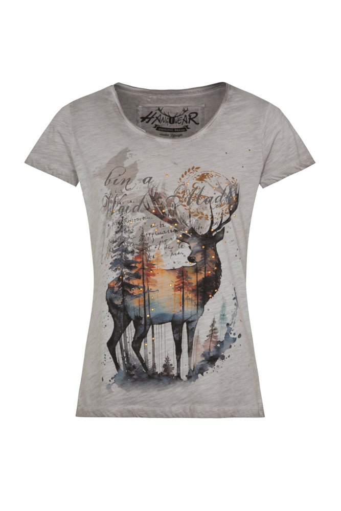 BERNHILDE Trachten-Shirt Damen – Hangowear Trachtenbluse für Oktoberfest & Volksfest