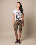 DORLE Damen-Shirt Weiß am Model, Vorderansicht – Hangowear