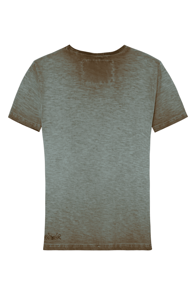 FEIKO Herren-Shirt Hellbraun Rückansicht als Freisteller – Hangowear
