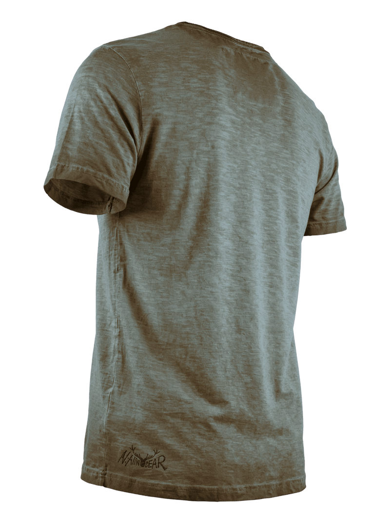 FEIKO Herren-Shirt Hellbraun Rückansicht in Trageform – Hangowear