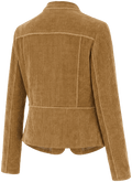 FIRENZE CORD Damen-Jacke Hellbraun Rückansicht in Trageform – Hangowear