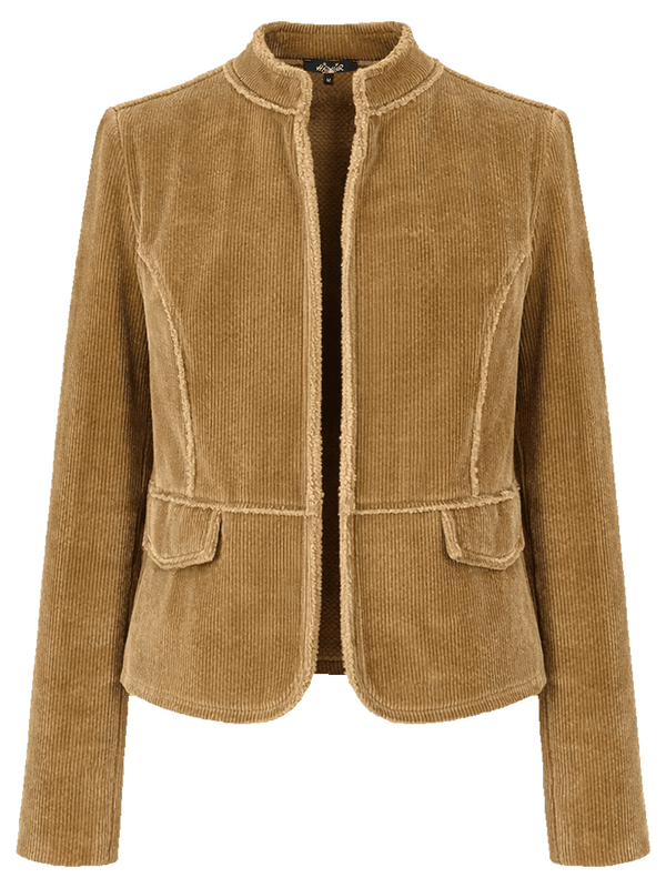 FIRENZE CORD Damen Trachten-Jacke Hellbraun Feincord – Hangowear Trachtenmode für Volksfest