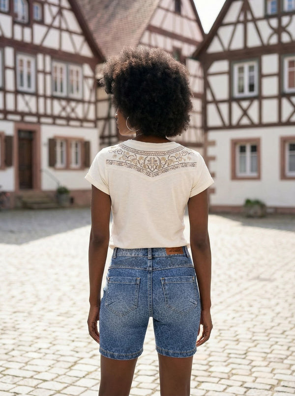 MODELL: HENDRINA DENIM CLASSIC LEO - Hosen & Shorts - Trachtenflirt