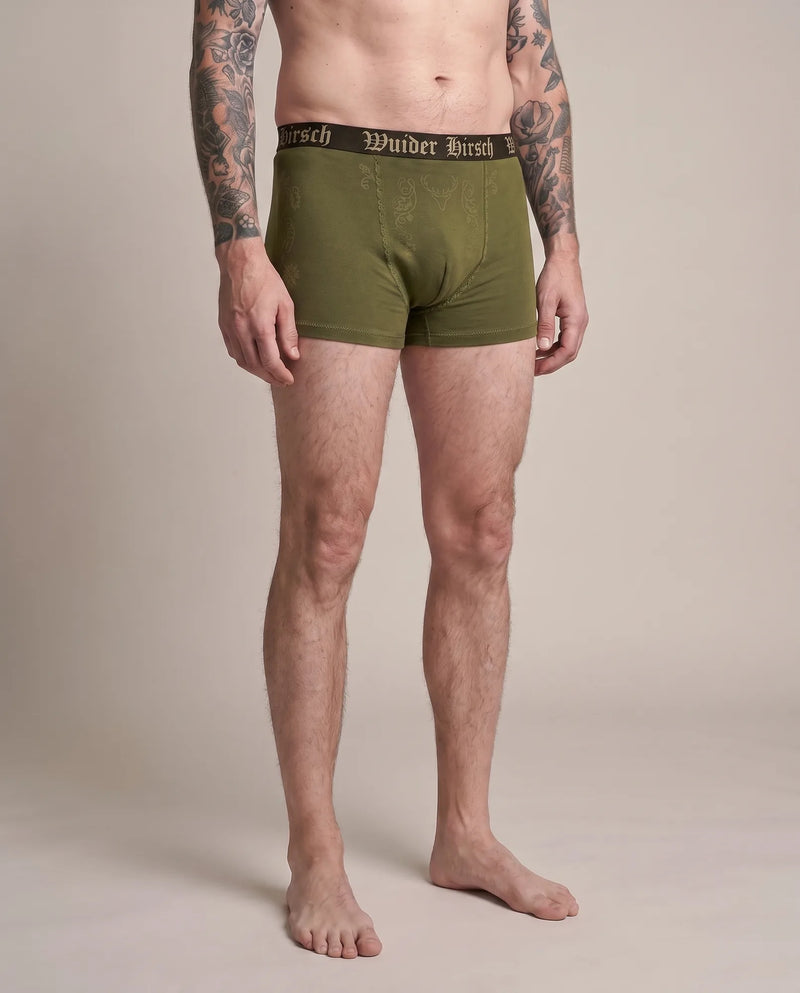 KIRK Herren-Wäsche Oliv am Model in Bewegung – Hangowear