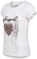 MAGGY KIDS Kinder-Shirt Offwhite Vorderansicht in Trageform – Hangowear