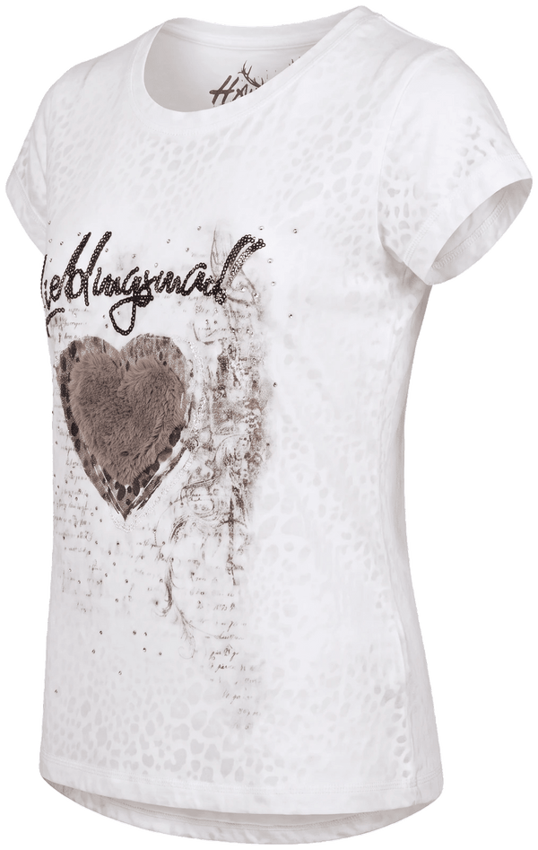 MAGGY KIDS Kinder-Shirt Offwhite Vorderansicht in Trageform – Hangowear