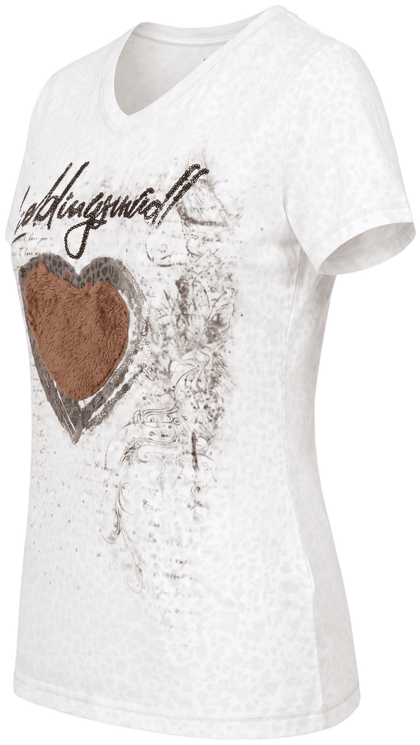 MAGGY Damen-Shirt Offwhite Vorderansicht in Trageform – Hangowear