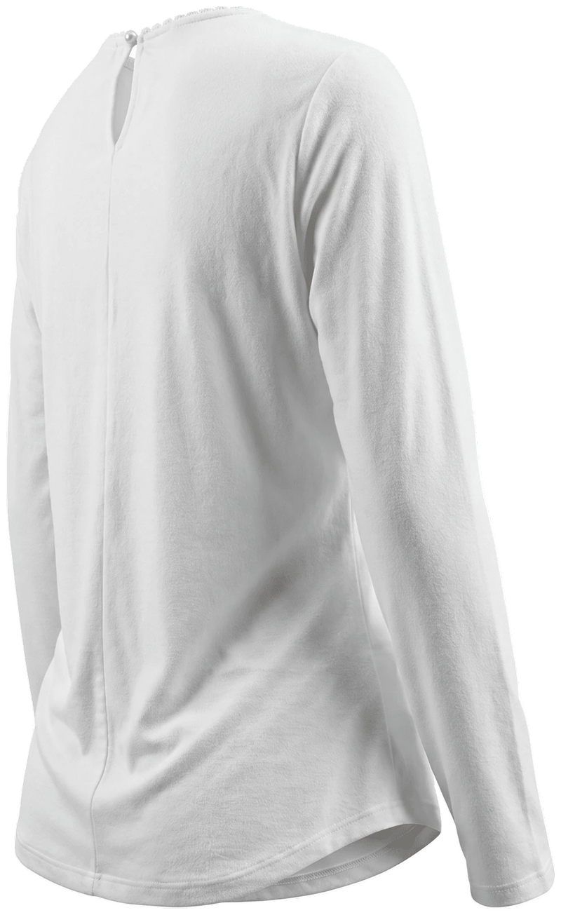 MALENE Damen-Shirt Weiß Rückansicht in Trageform – Hangowear