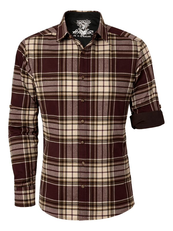 MANFRED Herren-Hemd Burgund Vorderansicht – Hangowear