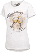 MARGA Damen-Shirt Weiß Vorderansicht in Trageform – Hangowear