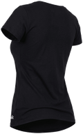 MARIANNE Damen-Shirt Schwarz Rückansicht in Trageform – Hangowear