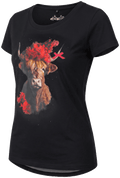 MARIANNE Damen-Shirt Schwarz Vorderansicht in Trageform – Hangowear