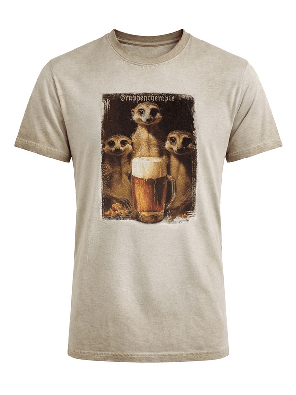 MARINO Herren-Shirt Beige Vorderansicht – Hangowear