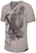 MARKUS Herren-Shirt Hellbraun Vorderansicht in Trageform – Hangowear