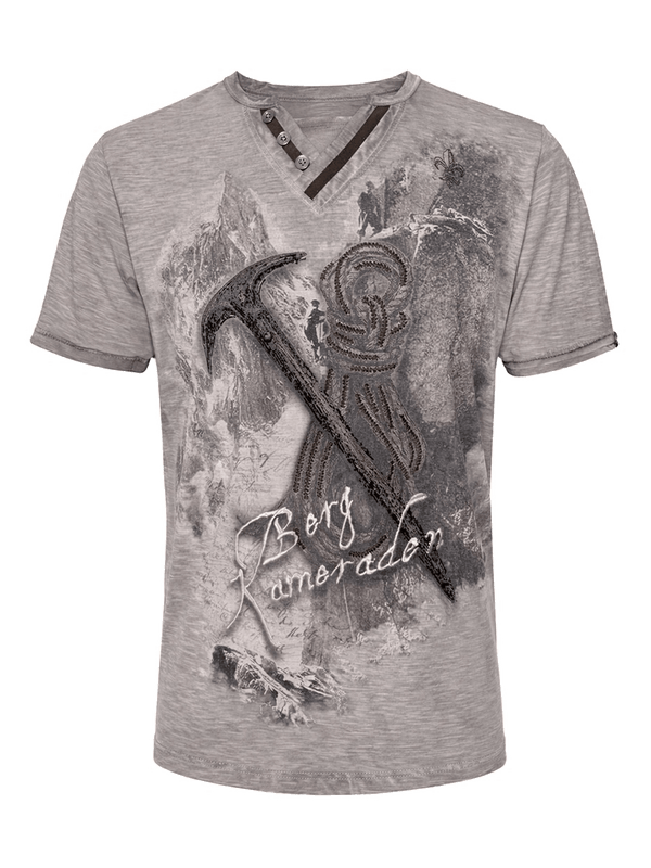 MARKUS Herren-Shirt Hellbraun Vorderansicht – Hangowear