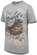 MATTEO BAVARIA Herren-Shirt Grau Vorderansicht in Trageform – Hangowear
