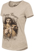 MAXIM Damen-Shirt Beige Vorderansicht in Trageform – Hangowear