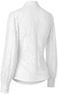 MAYRA Damen-Bluse Weiß Rückansicht in Trageform – Hangowear