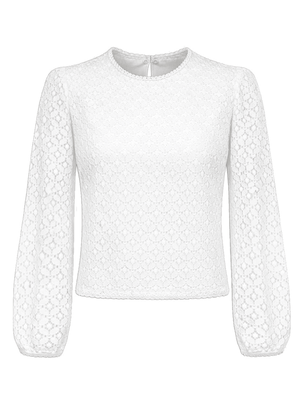 MELBA Damen-Bluse Offwhite Vorderansicht – Hangowear