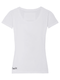 MELLI Damen-Shirt Weiß Rückansicht – Hangowear