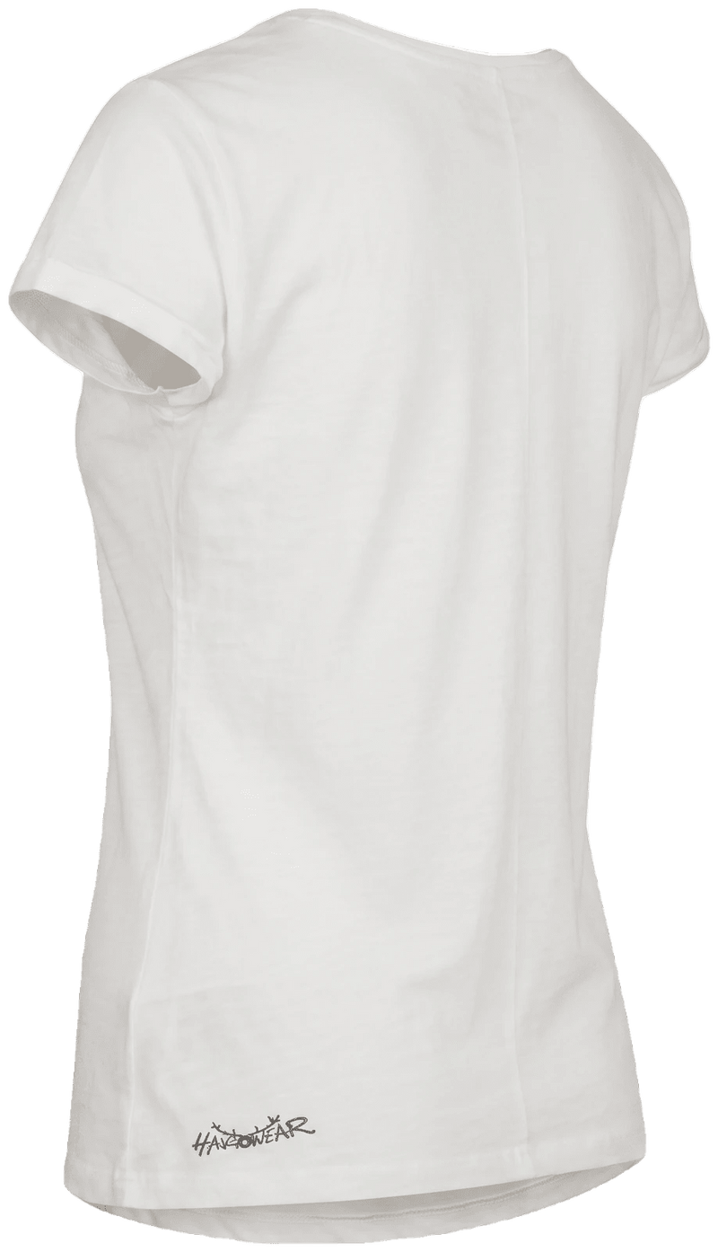 MELODY Damen-Shirt Offwhite Rückansicht in Trageform – Hangowear