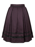 MERETE Damen-Trachtenrock Burgund Jacquard Vorderansicht – Hangowear