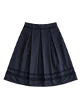 MERETE Damen-Trachtenrock Schwarz Jacquard Vorderansicht – Hangowear