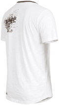 MERLIN Herren-Shirt Weiß Rückansicht in Trageform – Hangowear