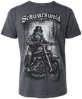 MIKA Herren-Shirt Grau Vorderansicht in Trageform – Hangowear