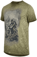 MILENKO Herren-Shirt Oliv Vorderansicht in Trageform – Hangowear