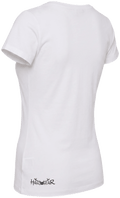 MILLA Damen-Shirt Weiß Rückansicht in Trageform – Hangowear
