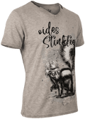 MILOS Herren-Shirt Hellbraun Vorderansicht in Trageform – Hangowear