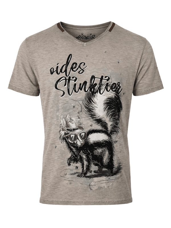 MILOS Herren-Shirt Hellbraun Vorderansicht – Hangowear