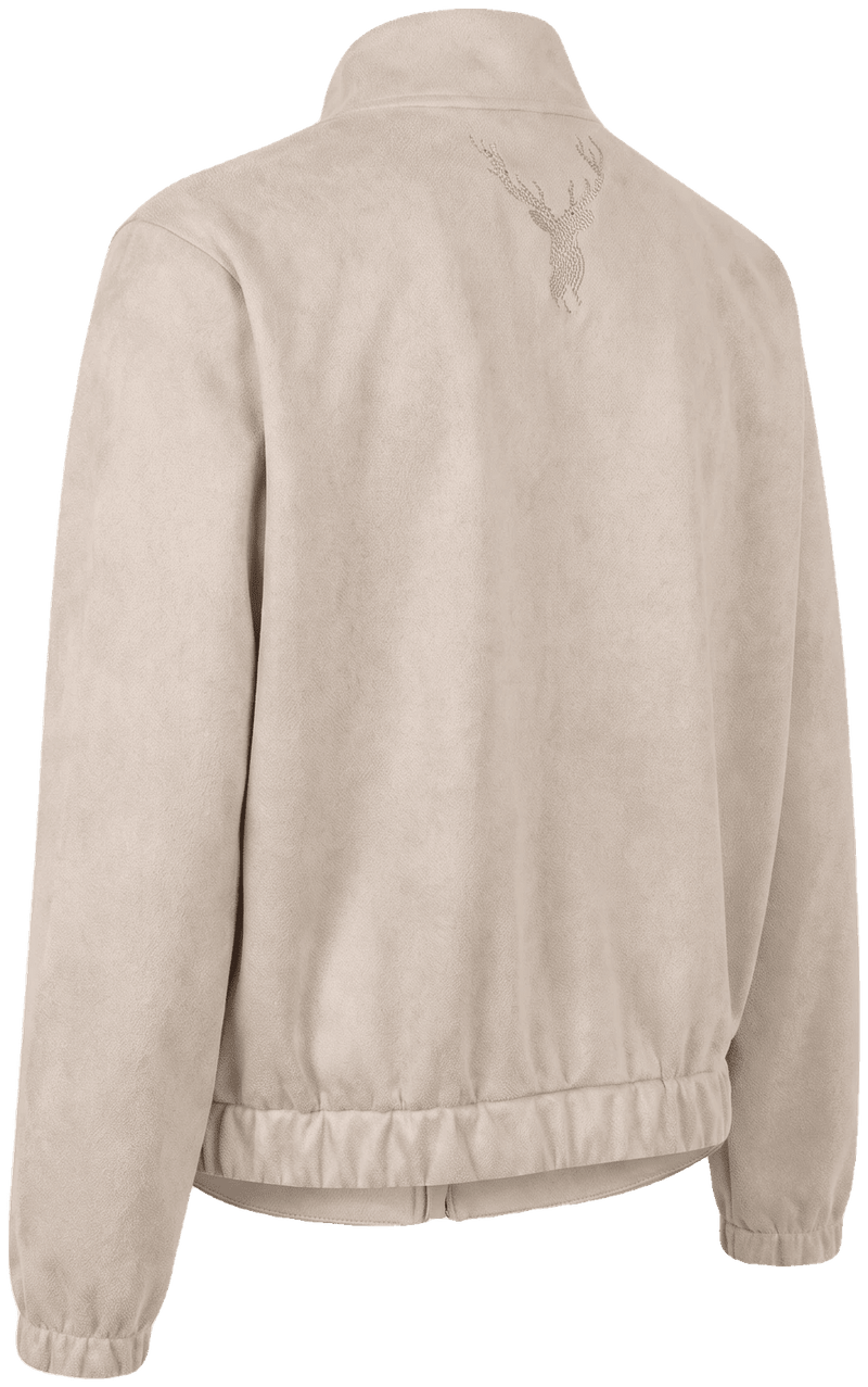 MINA Damen-Jacke Beige Rückansicht in Trageform – Hangowear