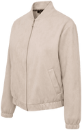 MINA Damen-Jacke Beige Vorderansicht in Trageform – Hangowear
