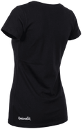 MIRA Damen-Shirt Schwarz Rückansicht in Trageform – Hangowear