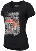 MIRA Damen-Shirt Schwarz Vorderansicht in Trageform – Hangowear