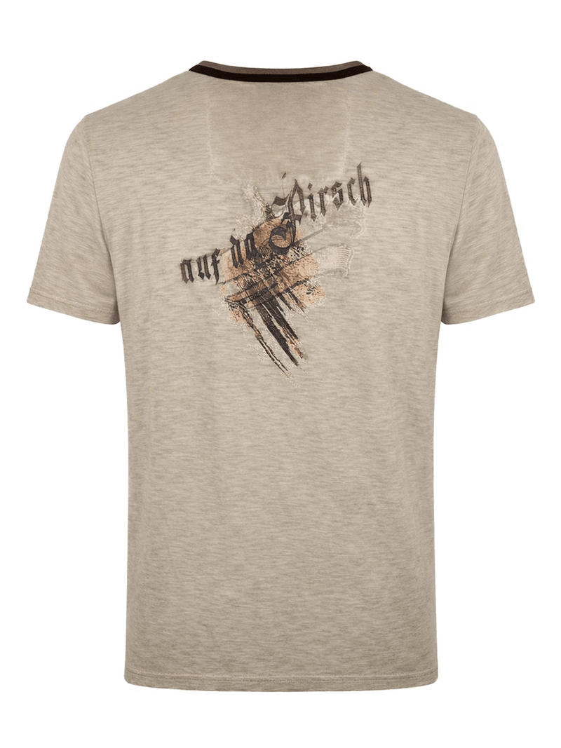 MIRKO Herren-Shirt Greige Rückansicht – Hangowear