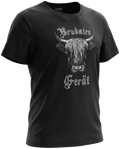 MONTY KIDS Kinder-Shirt Schwarz Vorderansicht in Trageform – Hangowear