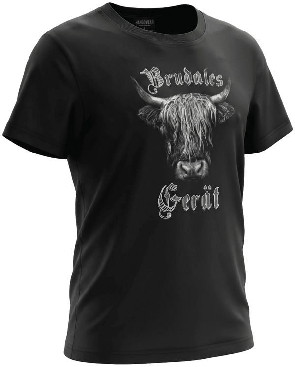 MONTY KIDS Kinder-Shirt Schwarz Vorderansicht in Trageform – Hangowear