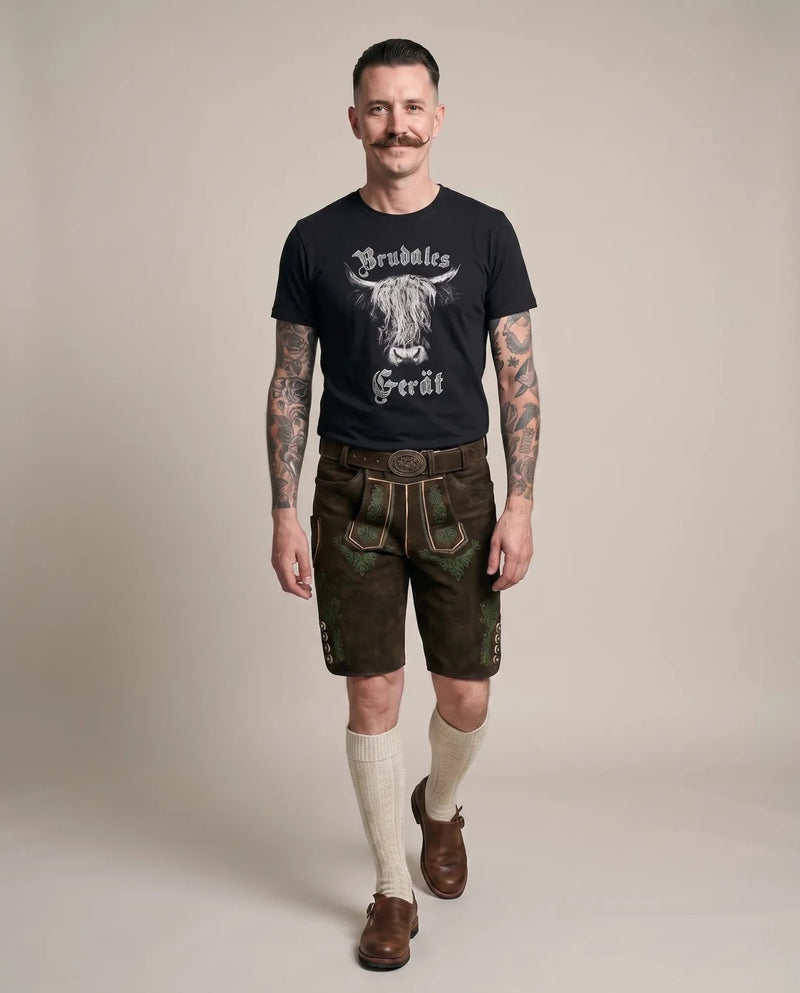MONTY Herren-Shirt Schwarz am Model in Bewegung – Hangowear