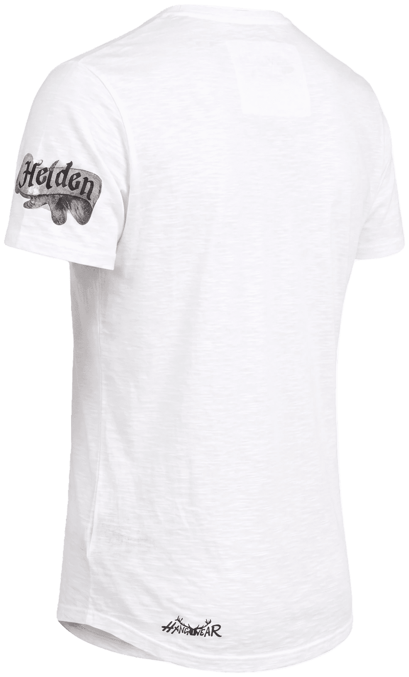 MORENO Herren-Shirt Weiß Rückansicht in Trageform – Hangowear