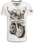 MORENO Herren-Shirt Weiß Vorderansicht in Trageform – Hangowear