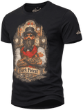 MORTEN Herren-Shirt Schwarz Vorderansicht in Trageform – Hangowear