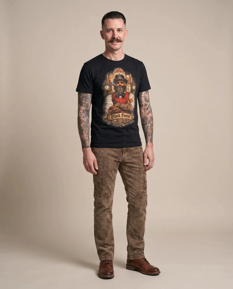 MORTEN Herren-Shirt Schwarz am Model, Vorderansicht – Hangowear