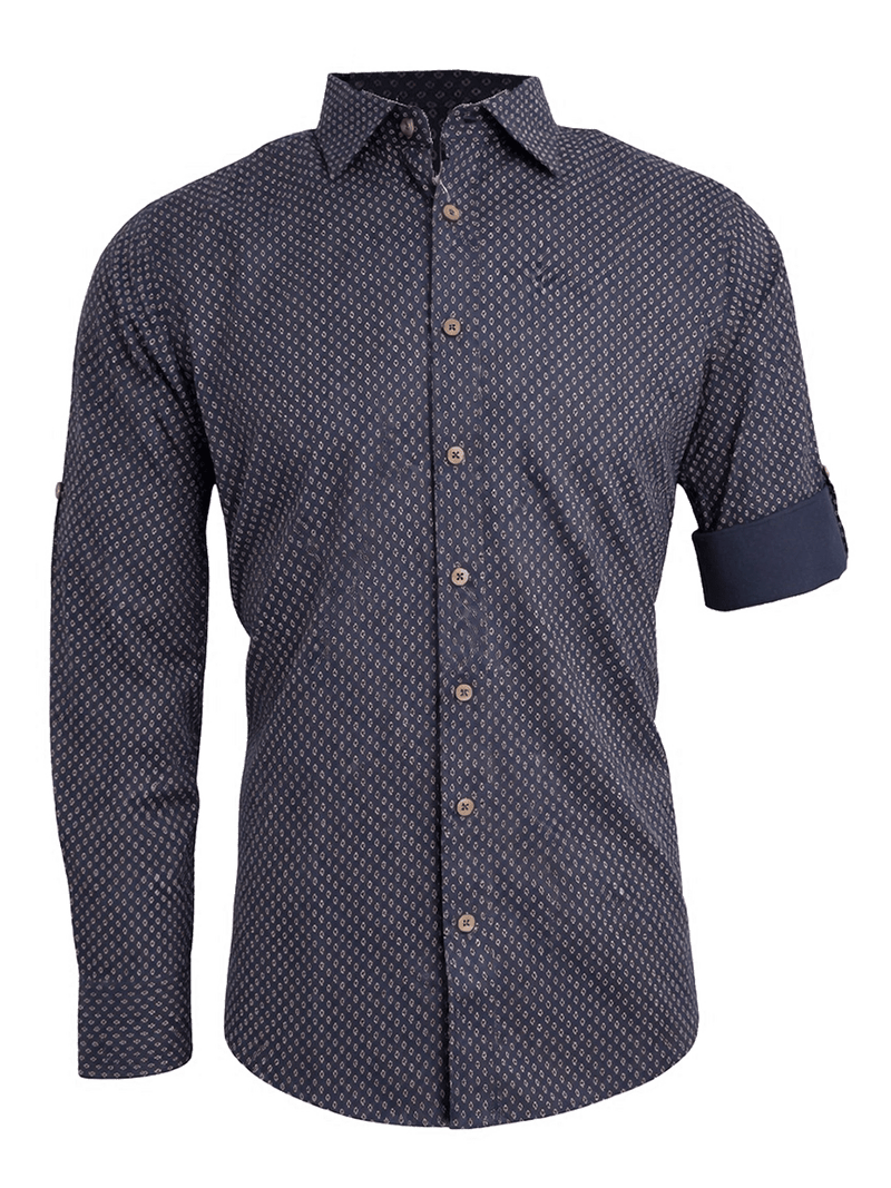 PEDRO Herren-Hemd Dunkelblau Vorderansicht – Hangowear