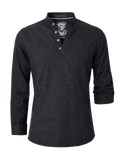 PERO Herren-Hemd Schwarz Vorderansicht – Hangowear