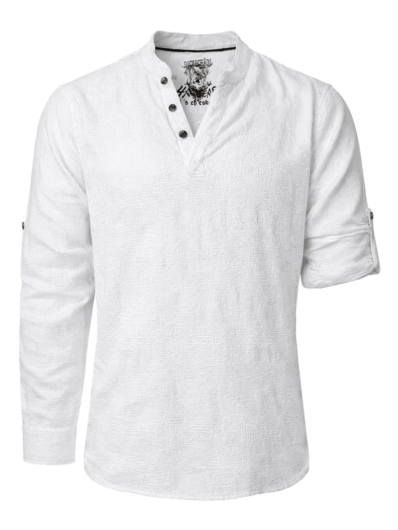 PERO Herren-Hemd Weiß Vorderansicht – Hangowear