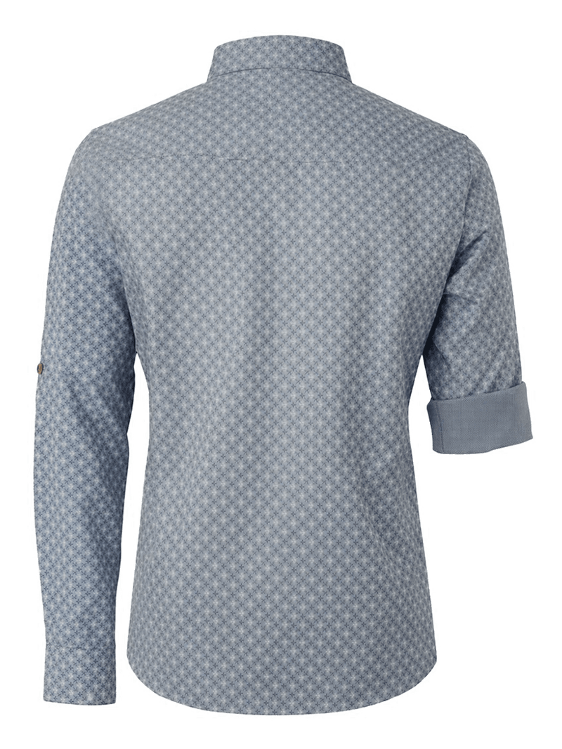PLACIDO Herren-Hemd Blau Rückansicht – Hangowear